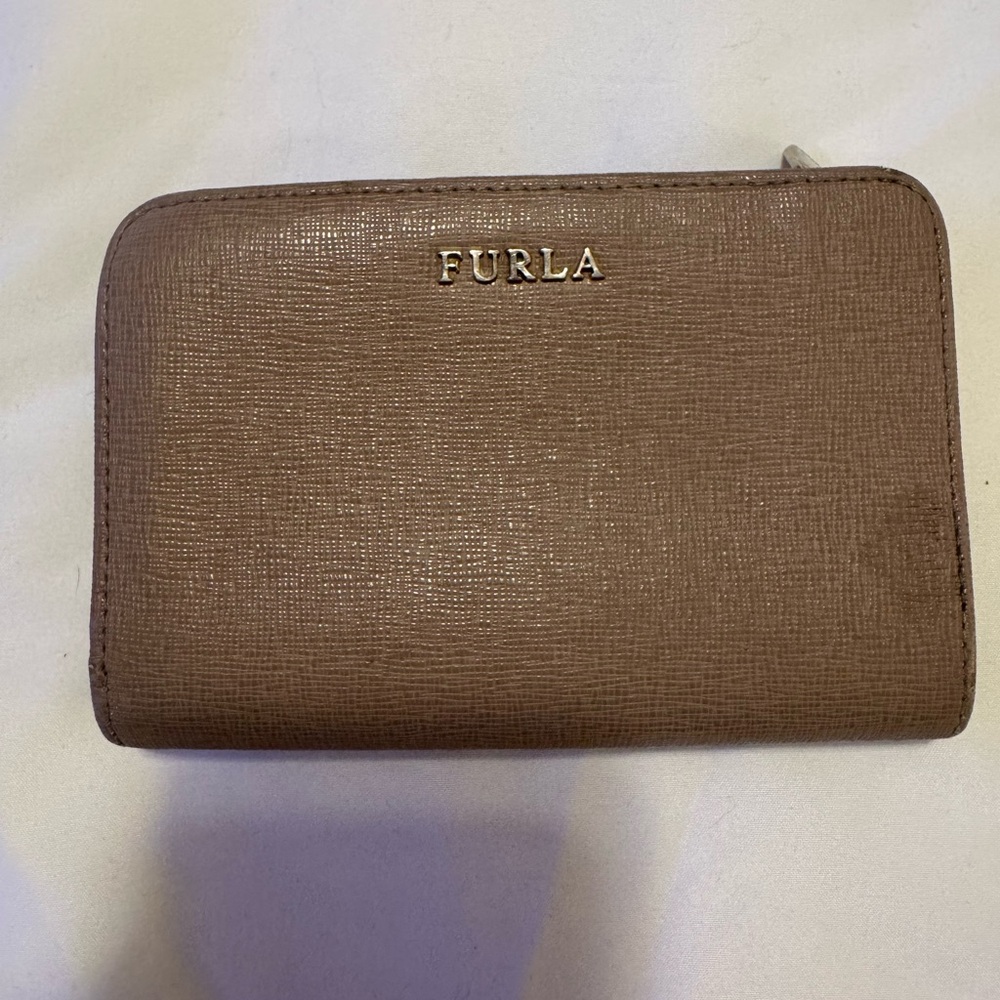 Furla Tan Textured Wallet